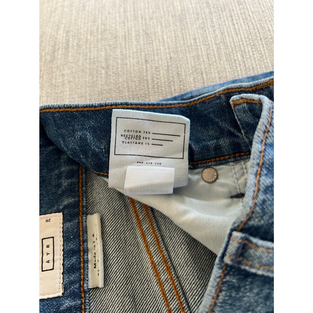 AYR The Secret Sauce 26 Brunch Plans Blue Wide Leg Jeans Raw Hem - Picture 6 of 6